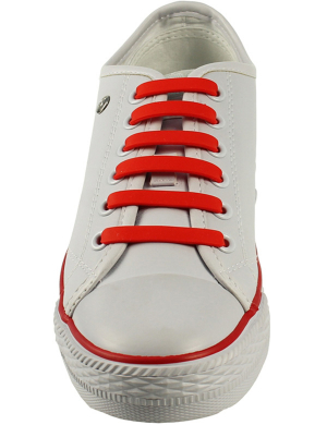 Easy Lace® Adult Flat Silicone Shoelaces 20pc - Red